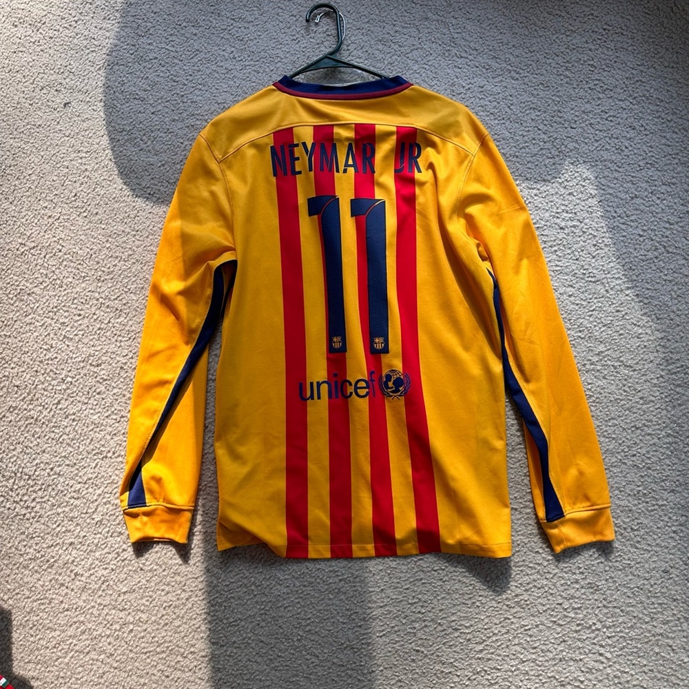 Rare Longsleeve 2015-16 Barcelona Away Shirt Neymar Print
